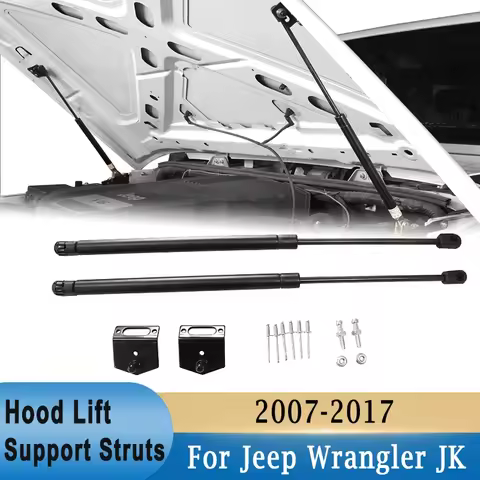 For Jeep Wrangler JK 2007-2017 2Pcs Front Hood Lift Support Struts Bar Rods Corrosion-Resistant Pist