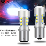 2PCS Canbus P21W led BAY15D BA15S Reverse Lights White 1300Lm Car LED Bulbs P21/5W Turn Signal 1156 