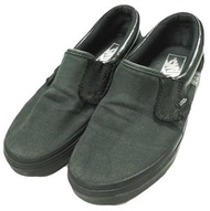 VANS x SSZ 特別版 REVERSE SLIPON 休閒鞋，美國尺寸5(24.5cm)，黑色，帶有 VANS 和BEAMS SURF&SK8 標誌。二手。