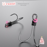 ROXUL 5pcs Live Shrimp Bait Hooks, Pickerel Wacky Weedless Worm High-carbon Steel Fishhook, 2025 Sof