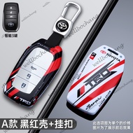 ABS Carbon Fiber Style Car Key Case Cover For Toyota Highlander Camry Corolla Crown Prado GR 86 Reiz