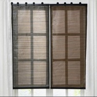 **包郵** 棕色  60cmx135cm 90cmx135cm 免釘遮光窗簾  透光防曬垂直簾  免打孔浴室捲簾 HK0722