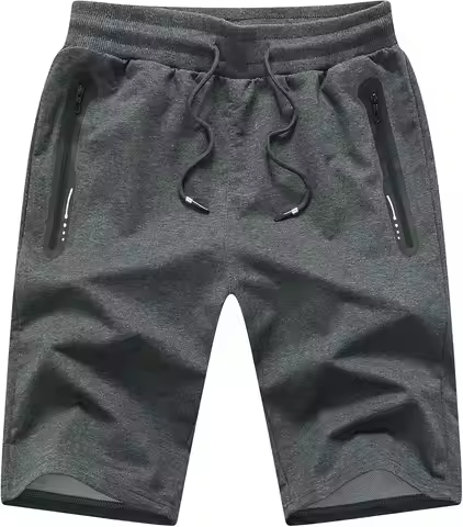 Athletic Men's Shorts with Zippered Pockets for Sports