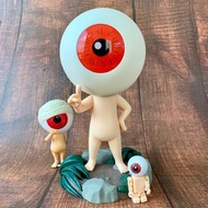 絕版 眼球老爹 積木人 手腳可動 靈活 日本 鬼太郎 眼球 裸身 動漫 卡通 實體 玩具 稀有