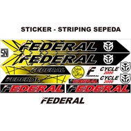 FEDERAL BICYCLE STICKER STRIPING STICKER