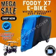 FODDY X7 E-BIKE WITH BACK PASSENGER SEAT COVER HIGH QUALITY - WATER REPELLANT SCRATCH AND DUST PROOF - BUILT IN BAG