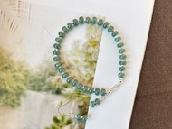 翡翠算盤珠碎銀手串(危地馬拉)