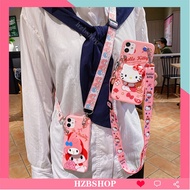 【Ready Stock】Casing Realme C17 C15 C12 C11 C3 C2 C1 V3 Realme 7 7i 5 5i 5s 6i 2Pro U1 case soft cover for OPPO Reno3 R17 R15 Pro R11S R11 R9S Cartoon cute Melody vs Hello Kitty Shoulder strap silicone TPU soft Shockproof phone case