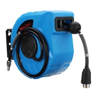 1/4"  Wall Mount Retractable Auto Rewind Air 260PSI Compressor Hose Reel 10M 33*16*28.5CM