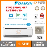 Daikin FTV35PBV1MF9 / RV35PBV1M9 R32 1.5HP WIFI Air Conditioner Gin-ION Filter Standard Non Inverter