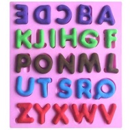 Rounded Font Alphabet Silicone Mould 26-in-1 1511A