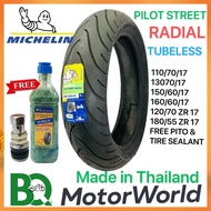 Michelin Pilot Street Radial Tubeless Free pito &amp; Tire Sealant 110/70/17 120/70/17 130/70/17 150/60/17 160/60/17 180/55ZR 17