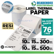 Thermal Paper Sticker Receipt Printer Paper Label POS RUSFET Barcode Sticker