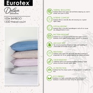 Eurotex Deluxe 1400 Thread Count 100% Bamboo Dhobby Pillow Case / Bolster Case Peri