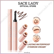 COD  Sace Lady Eyebrow Pencil Eyebrow Cream Waterproof Long-term  Color Tattoo Eyebrow Gel Brush  In