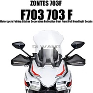 Motorcycle Fairing Sticker Decoration Reflective Cool Front Pull Headlight Decals For ZONTES 703F F7
