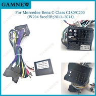 Car 16PIN Aftermarket Android Stereo Power Cable Adapter With Canbus For Mercedes Benz C-Class C180/