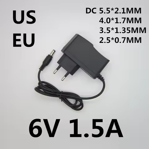 Best quality AC/DC Adapter DC 6V 1.5A AC 100-240V Converter Adapter 6V 1500MA Charger Power Supply E