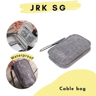 Grey Cable bag / Electronic Accessories Zipper Storage Pouch / Travel organiser