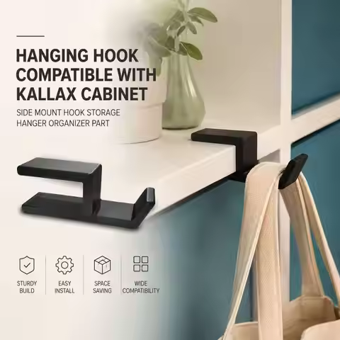 Hanging Hook Compatible With KALLAX Cabinet Side Mount Hook Storage Hanger Organizer Part