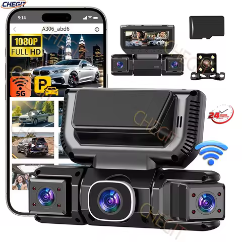 4Channels 360° Car DVR WiFi Dash Cam Video Recorder Auto Front Rea rView Camera Night Vision 24H Par