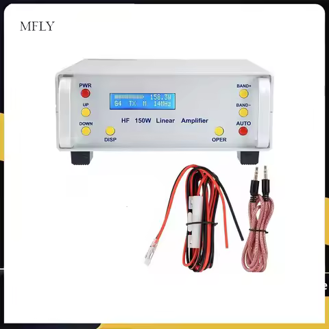 150W HF Power Amplifier 0.5-30Mhz Half Duplex for FM AM SSB CW FT8 SDR IC705 Transceivers Frequency 