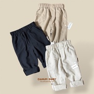DANUM BABY - LINEN LONG PANTS - Linen LONG PANTS for Babies and Children - Earth Tone Series Seluar 