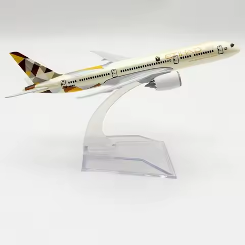 16cm Airplane Model B787 ETIHAD Metal 1/400 Scale Planes Miniatures Airplane Diecast for Collections