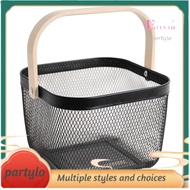 【Fast delivery】Metal Mesh Harvest Basket,with Handle Multi-Functional Storage Organizer for Gatherin