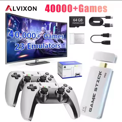 ALVIXON 128G 4K CPS1 SFC GB GBA GBC MORE 40000 GAMES HDMII 2.4G Game Console