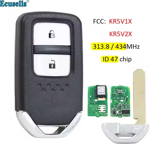 Remote Key 313.8MHz 434MHZ ID47 for Honda CR-V HR-V Jazz City Fit Vezel KR5V2X/KR5V1X 72147-T5A-G01/