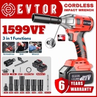 💥EVTOR 1599VF 3in1 Impact Wrench 880N.m 6 Size Cordless Electric Impact Wrench Screwdriver Drill Cordless Impact Driver