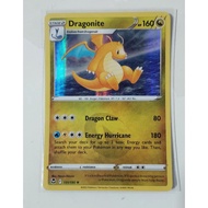 Pokemon dragonite holo and reverse holo silver tempest card