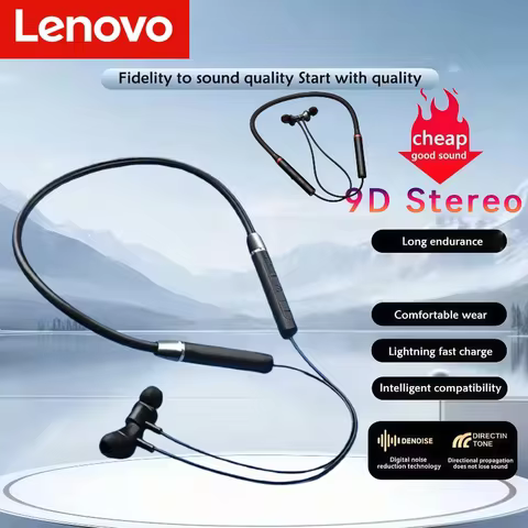 Lenovo 5.0 Original HE05 Pro TWS Wireless Earphones Waterproof Earplugs Sound Magnetic Neckband Head