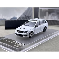 King 1:64 White C63 S204 Wagon Touring Sports Model Diecast Metal Car New Collection