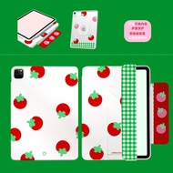 การดูดซับแม่เหล็กสองด้านไอแพดโปร 11 นิ้ว น่ารัก การ์ตูน มะเขือเทศตารางรูปแบบ 3 Y ประเภทคลิปคู่แท็บเล