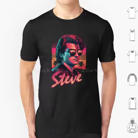 Steve T Shirt Cotton Men Women DIY Print Steve Steve Steve Stranger 4 Steve Fanart Mama Steve Claire