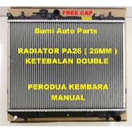 Radiator Kembara Manual Tangki Air Kereta Ketebalan PA26 Double (26mm ) Radiator Perodua Kembara Man