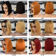 100% Human Hair Wig  4 * 4 Closure Brazilian Hair Ombre Color  Bob Wig Human Hair Wig