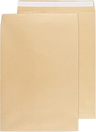 Pack of 50 Envelopes A4 Brown Large Envelopes Kraft Paper Without Window Folding Envelope Letter Env
