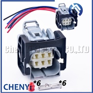 6 Pin Automobile Common Rail Signal connector Injector Wire harness Plug For 1GD 2GD G4 23670-0E060 