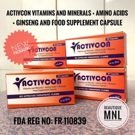 (MAY 2027 EXPIRY) ACTIVCON Vitamins and Minerals + Amino Acids + Ginseng and Food Supplement Capsule