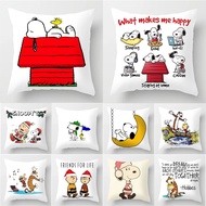 Cartoon Snoopy Printed Cushion Cover one Side Printing 40x40cm/45x45cm/50x50cm Pillow Case for Living Room Cool Pillowcase Decoration