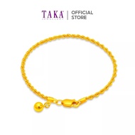 FC2 TAKA Jewellery 916 Gold Bracelet Rope with Bell