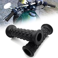 Motorcycle Grips 7/8" 22mm Universal Rubber Bar End Thruster Grip Compatible with Honda Yamaha Kawas