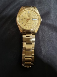 jam seiko 5 automatic, 7s26 0420 a4 gold