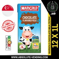 MARIGOLD UHT Chocolate Milk 1L X 12 (TETRA) - FREE DELIVERY within 3 working days!