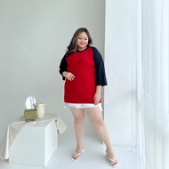 PLAIN RAGLAN T-SHIRT 3/ 4 3XL 4XL 5XL 6XL 7XL