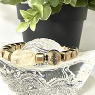 [Crystal Baby] Lucky Citrine Pixiu + Signature 开口笑 "Wealth Magnet" Pyrite Bracelet (Luck, Protection