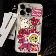 MERAH Casing hp Shell silicone Material shockproof and drop-resistant TPU Material Pink Creative OPP